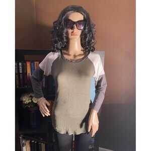 Women's Basic T-Shirt Long Sleeve Solid Fitted Medium